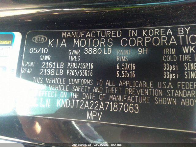 KNDJT2A22A7187063 KIA SOUL +
