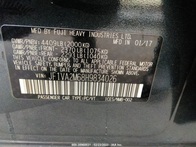 JF1VA2M68H9834026 Subaru Wrx Sti