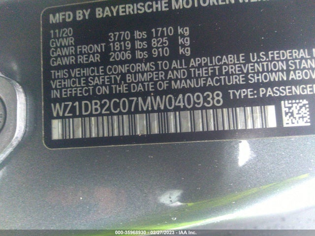 Toyota Gr Supra 2.0 2021 WZ1DB2C07MW040938 Image 9
