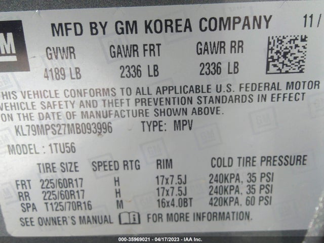 Chevrolet Trailblazer Lt 2021 KL79MPS27MB093996 Image 8