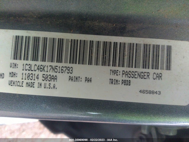 Chrysler SEBRING SDN 2007 1C3LC46K17N516793 Image 10