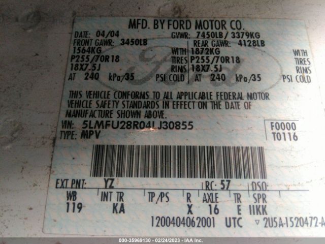 5LMFU28R04LJ30855 Lincoln Navigator Luxury/ultimate