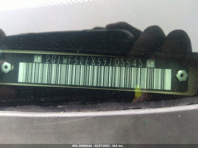 2005 CHEVROLET IMPALA BASE VIN: 2G1WF52E859103543