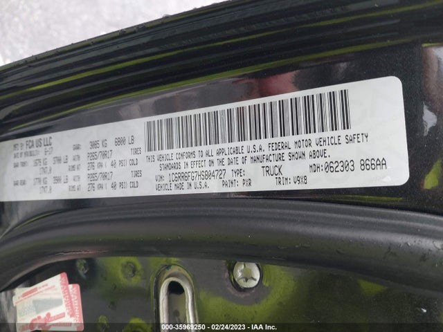 RAM 1500 Tradesman 2017 1C6RR6FG7HS804727 Image 10