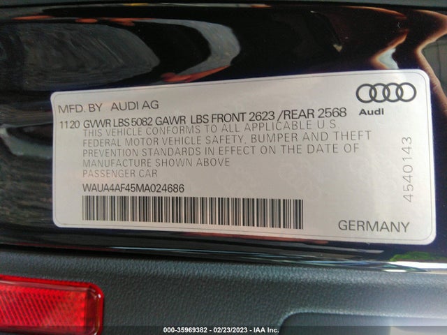 2021 Audi S4, VIN: WAUA4AF45MA024686
