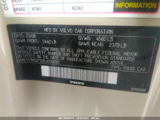 YV1MC67268J056690 Volvo C70