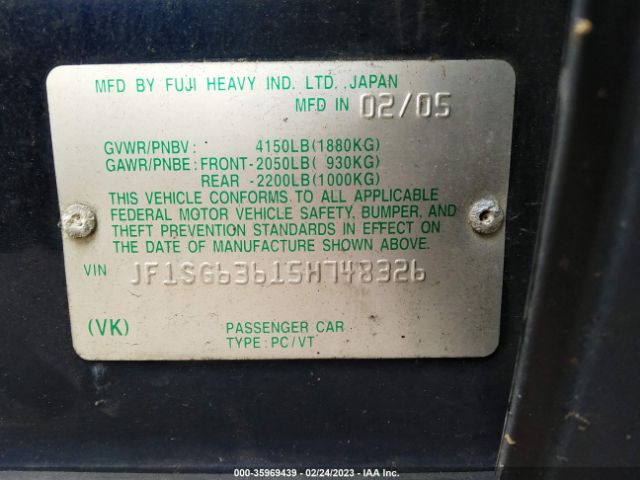 JF1SG63615H748326 Subaru Forester (natl) X