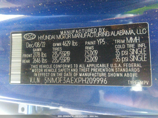 Hyundai TUCSON SEL 2023 5NMJF3AEXPH209996 Image 10