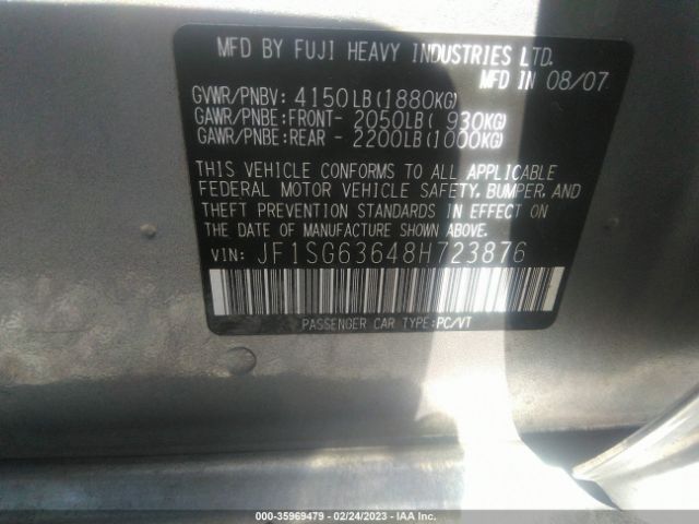 JF1SG63648H723876 Subaru Forester (natl) X