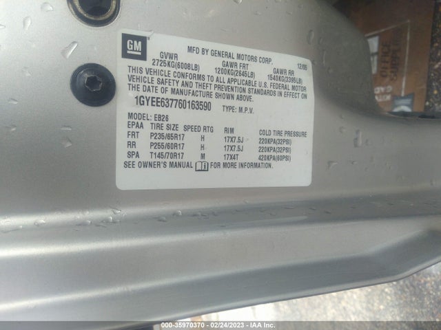 1GYEE637760163590 Cadillac SRX