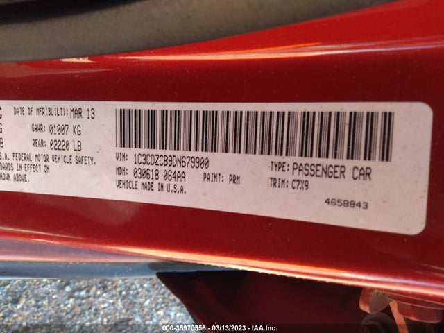 Dodge Avenger Sxt 2013 1C3CDZCB9DN679900 Image 10