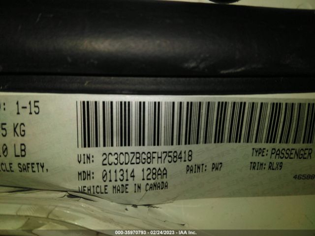 2C3CDZBG8FH758418 Dodge Challenger Sxt Plus