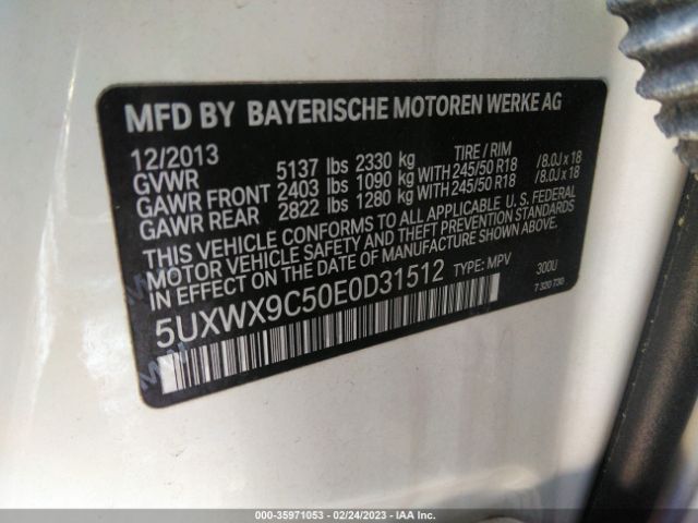5UXWX9C50E0D31512 BMW X3 Xdrive28i