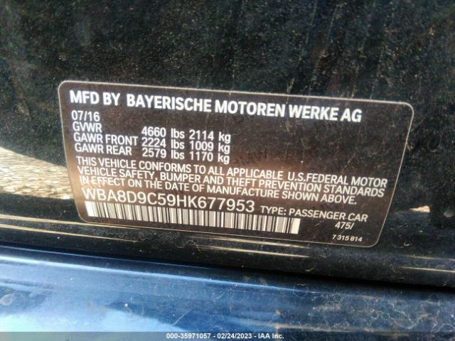 WBA8D9C59HK677953 BMW 3 Series 330i Xdrive