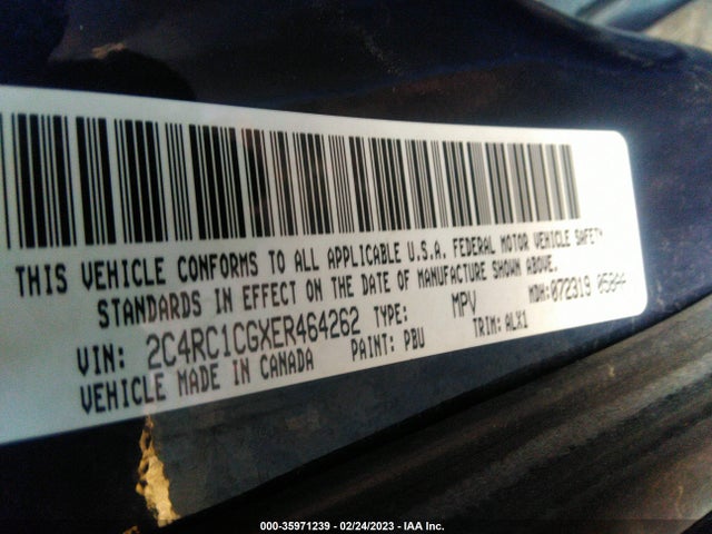2C4RC1CGXER464262 Chrysler Town & Country Touring-l