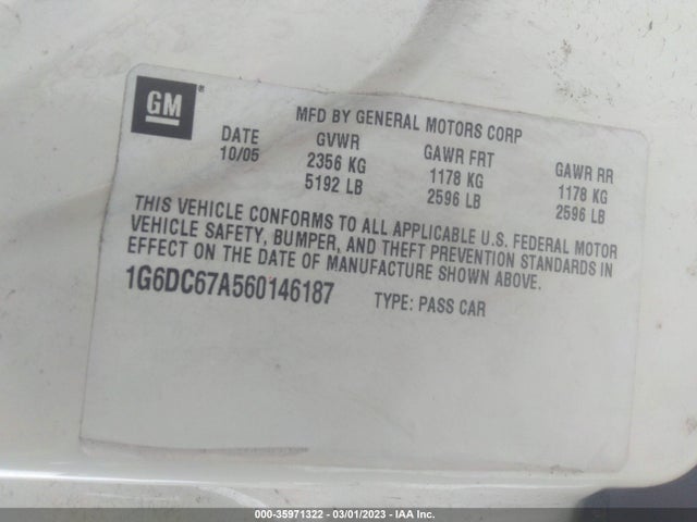 Cadillac STS 2006 1G6DC67A560146187 Image 10