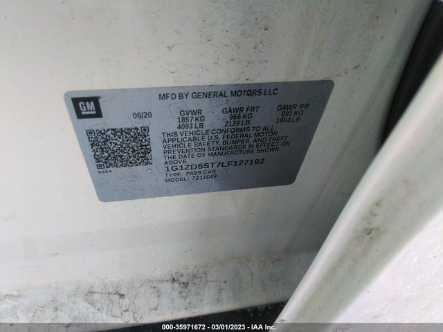 Chevrolet MALIBU LT 2020 1G1ZD5ST7LF127192 Image 10