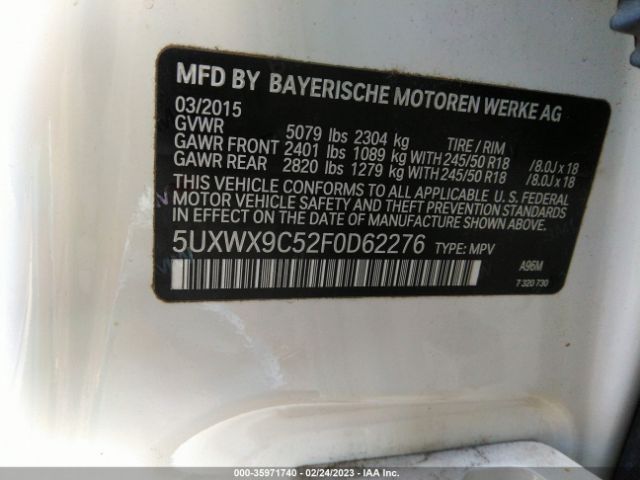 5UXWX9C52F0D62276 BMW X3 Xdrive28i