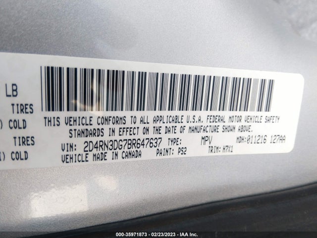 Dodge Grand Caravan Mainstreet 2011 2D4RN3DG7BR647637 Image 10