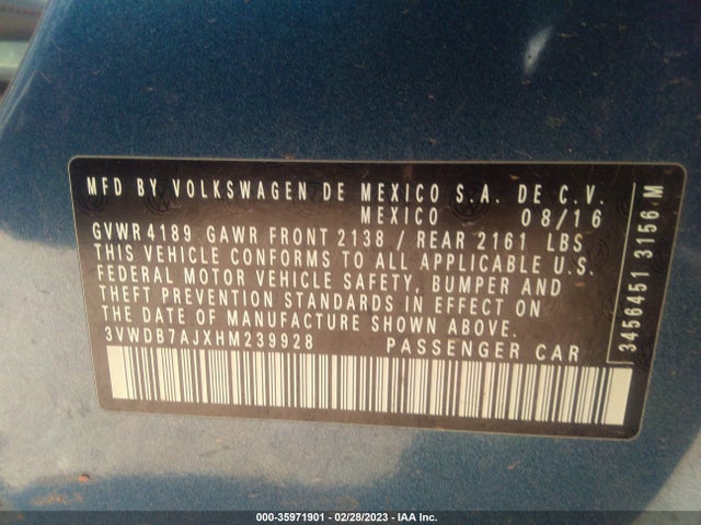 Volkswagen Jetta 1.4t Se 2017 3VWDB7AJXHM239928 Image 9