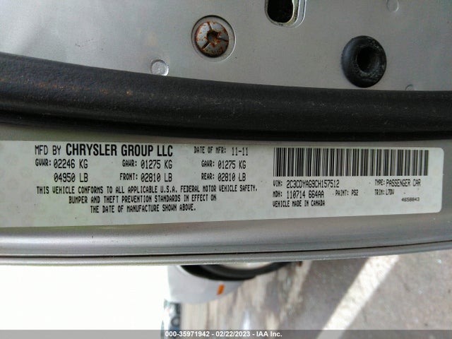Dodge Challenger 2012 2C3CDYAG9CH157512 Image 9