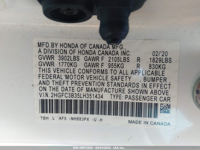 Honda Civic Coupe Ex 2020 2HGFC3B35LH351434 Image 9