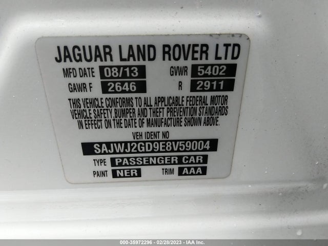 2014 Jaguar XJ, VIN: SAJWJ2GD9E8V59004