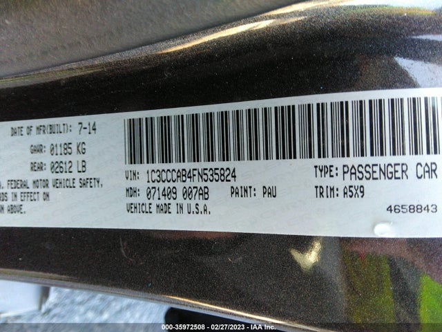 Chrysler 200 Limited 2015 1C3CCCAB4FN535824 Image 9