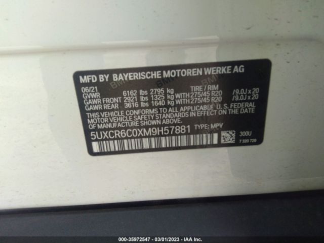 5UXCR6C0XM9H57881 BMW X5 Xdrive40i