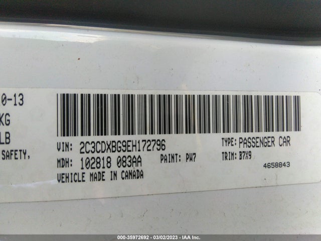 Dodge Charger Se 2014 2C3CDXBG9EH172796 Image 9