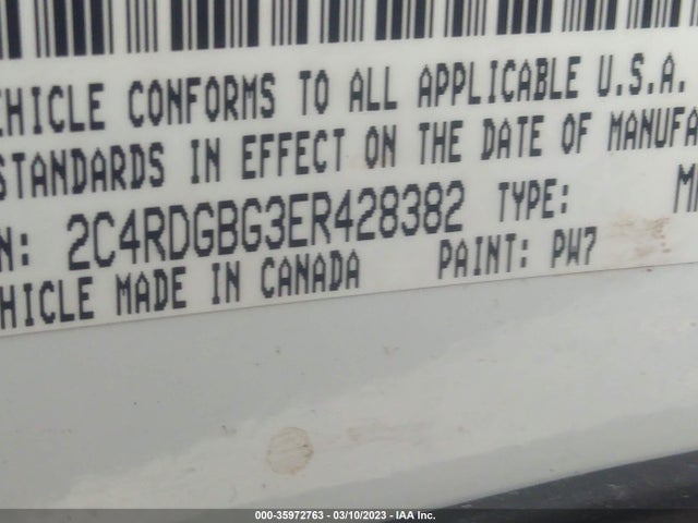 Dodge Grand Caravan Se 2014 2C4RDGBG3ER428382 Image 9