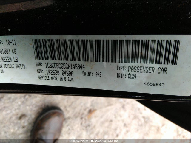 Chrysler 200 Limited 2012 1C3CCBCG8CN146344 Image 10