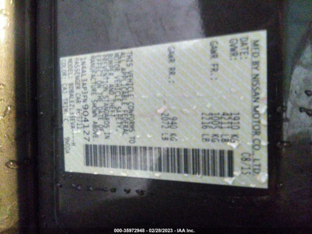 1N4AL3AP3FN904127 Nissan Altima 2.5 S