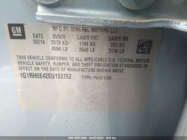 Chevrolet Volt 2014 1G1RH6E42EU153762 Image 11