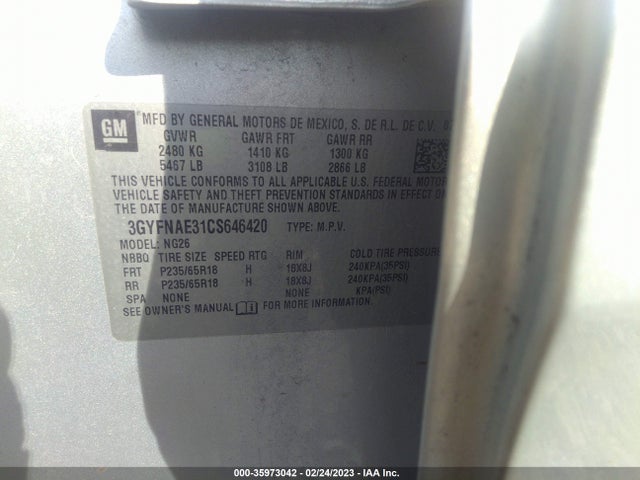 Cadillac SRX 2012 3GYFNAE31CS646420 Image 10