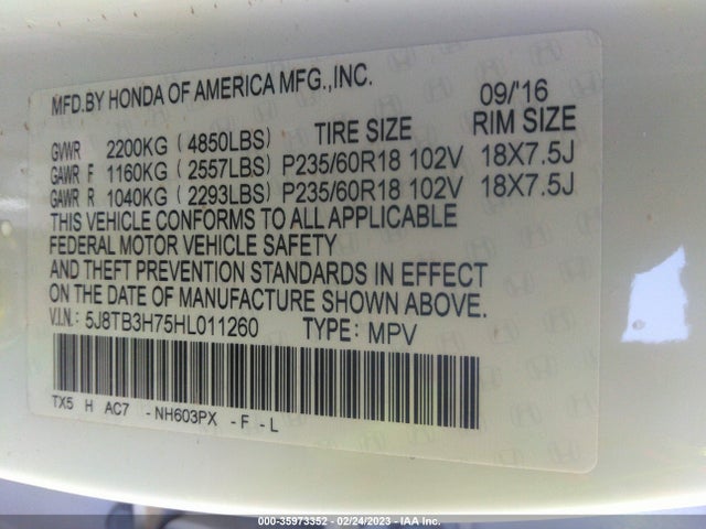 Acura Rdx W/advance Pkg 2017 5J8TB3H75HL011260 Image 9