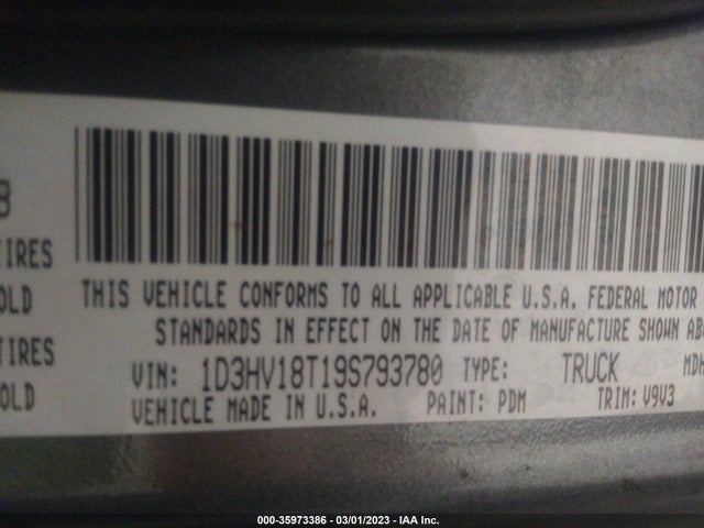 Dodge Ram 1500 St 2009 1D3HV18T19S793780 Image 10