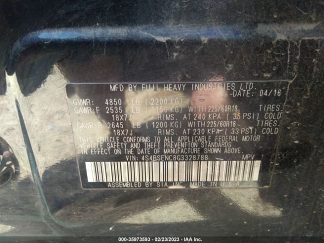 4S4BSENC8G3328788 Subaru Outback 3.6r Limited