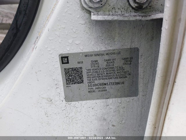 Chevrolet CRUZE LS 2018 1G1BC5SM1J7238616 Image 10