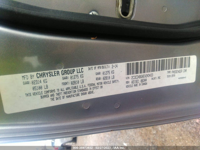 Dodge Charger Se 2014 2C3CDXBG0EH243433 Image 9