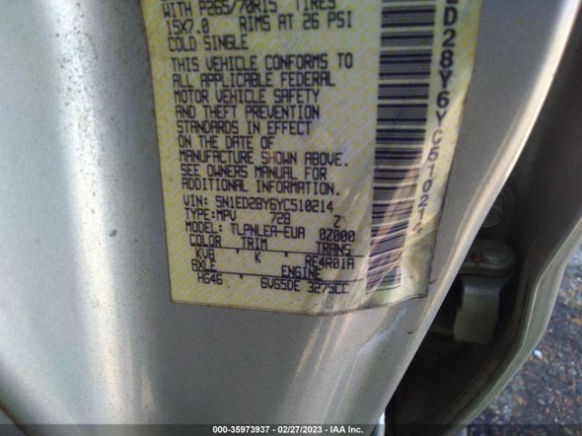 5N1ED28Y6YC510214 Nissan Xterra Xe/se