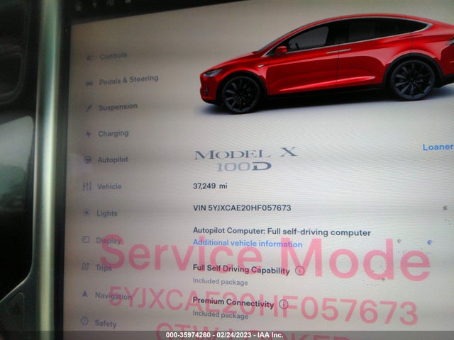 2017 Tesla Model X, VIN: 5YJXCAE20HF057673