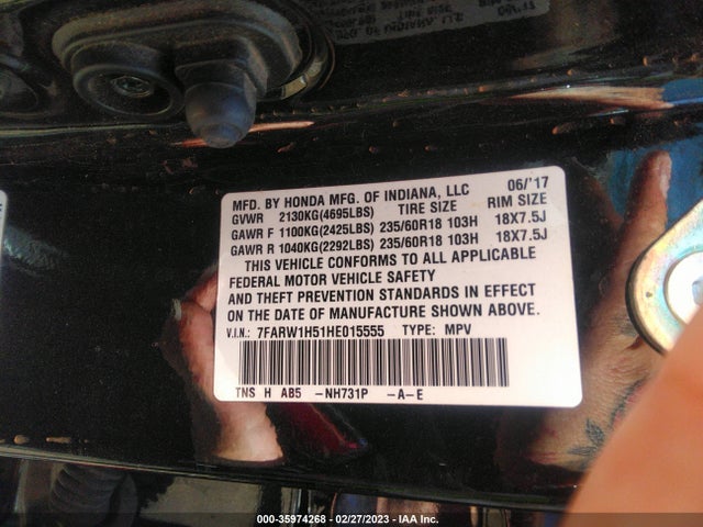 Honda CR-V EX 2017 7FARW1H51HE015555 Image 10