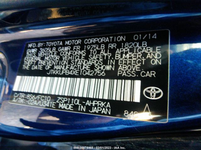 JTKKUPB4XE1042756 Scion XD
