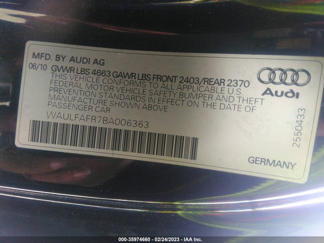 Audi A5 2.0t Premium Plus 2011 WAULFAFR7BA006363 Image 10