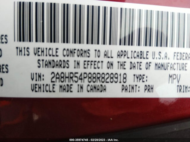 2A8HR54P88R828918 Chrysler Town & Country Touring