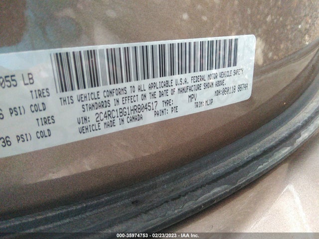 2C4RC1BG1HR804517 Chrysler Pacifica Touring-l
