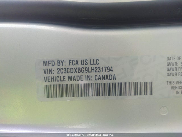 2020 Dodge Charger, VIN: 2C3CDXBG9LH231794