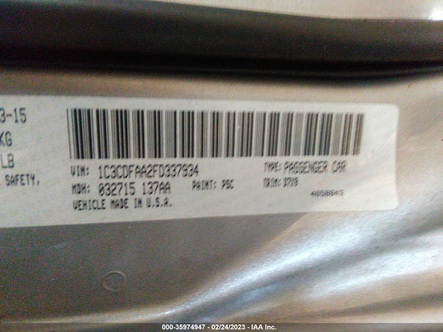 Dodge DART SE 2015 1C3CDFAA2FD337934 Image 9