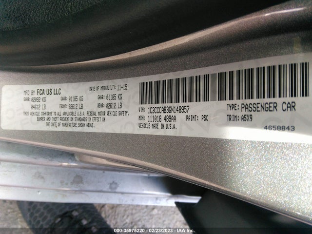 1C3CCCAB3GN148957 Chrysler 200 Limited